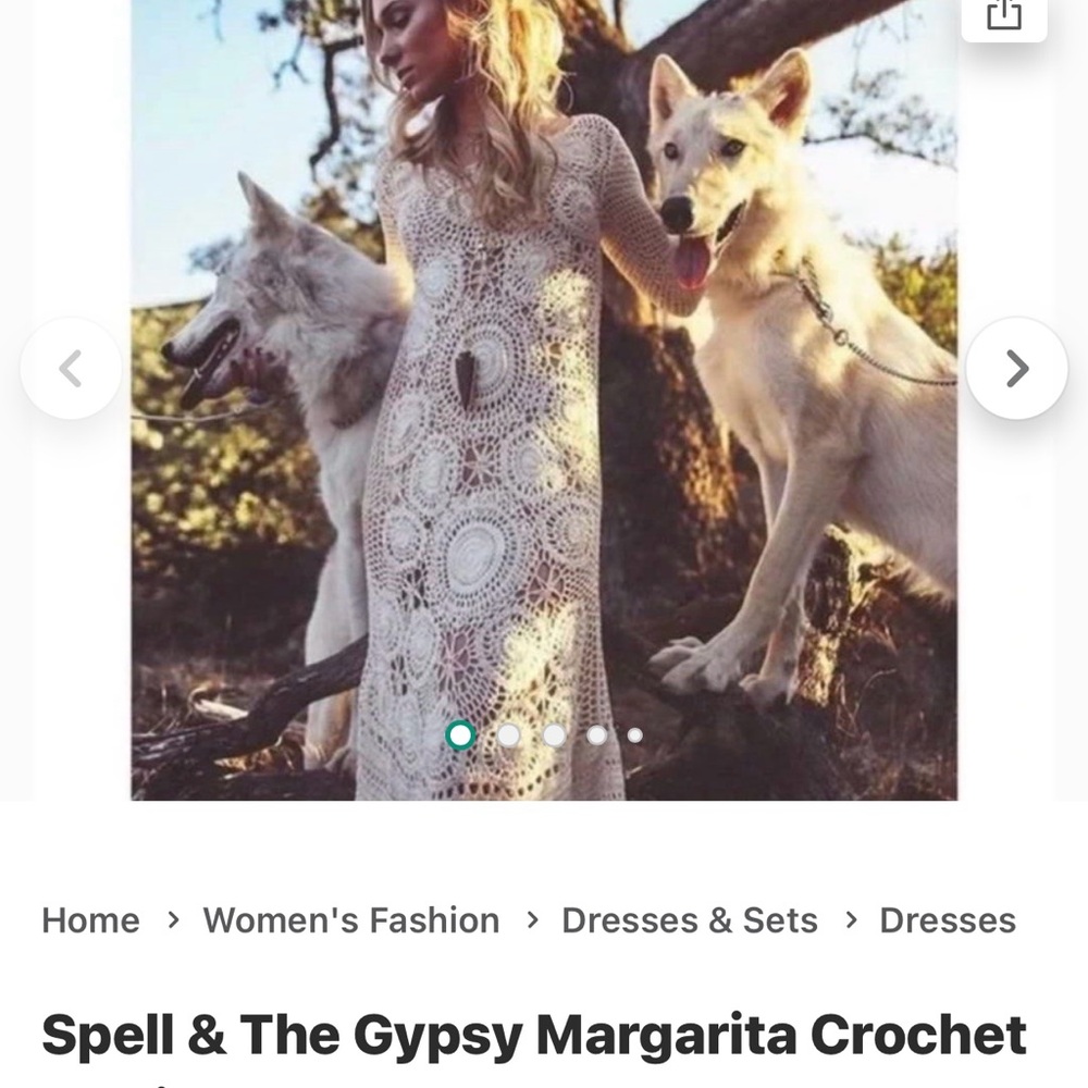 Spell & the Gypsy Margarita White Crochet Maxi Dress - Picture 5 of 5